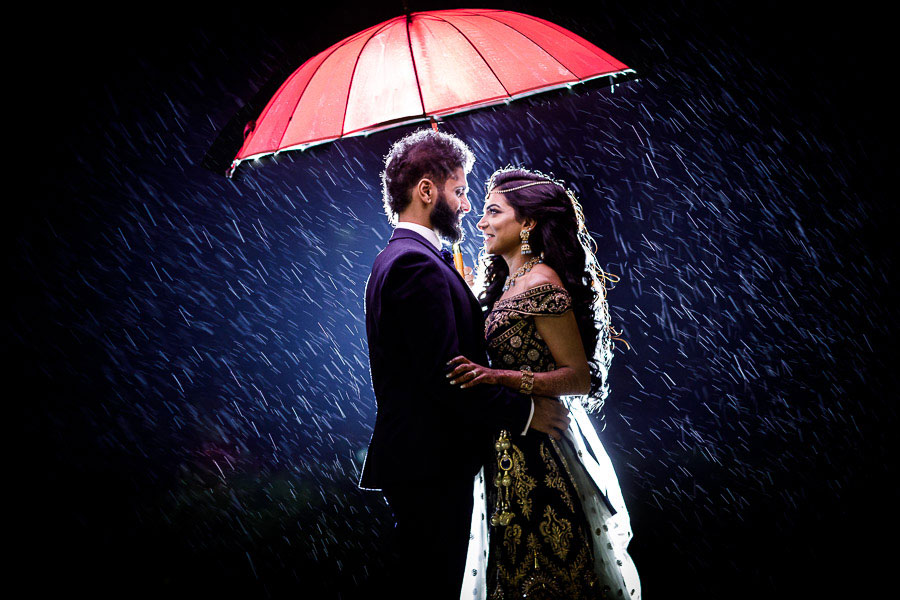 rain wedding photos