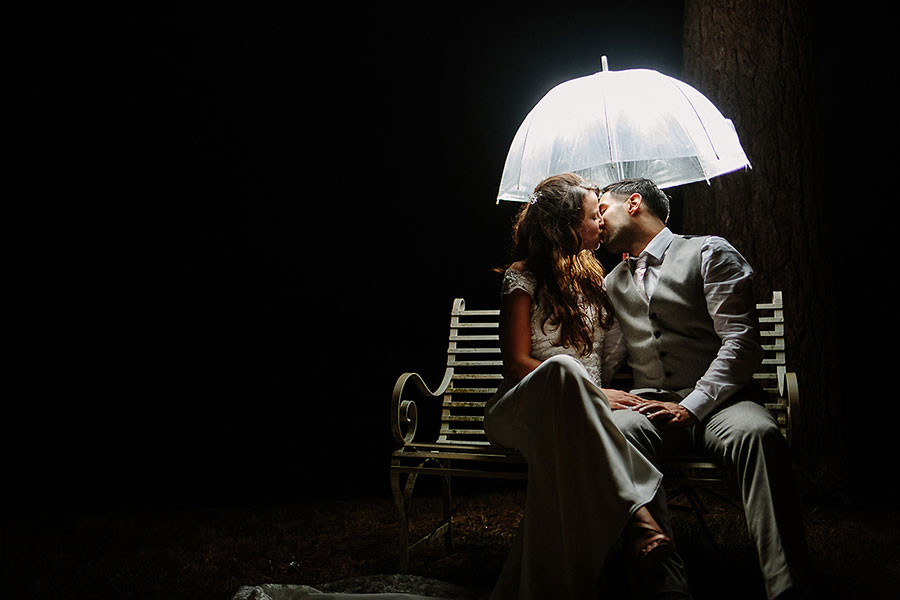 rain wedding photos